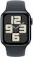 Apple Watch SE 2024 Aluminum 40mm Waterproof with Heart Rate Monitor (Midnight with Midnight Sport Band - S/M)