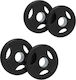 Scheibenset Olympischen Typs Gummierte 1 x 7.5kg Φ50mm mit Griffen
