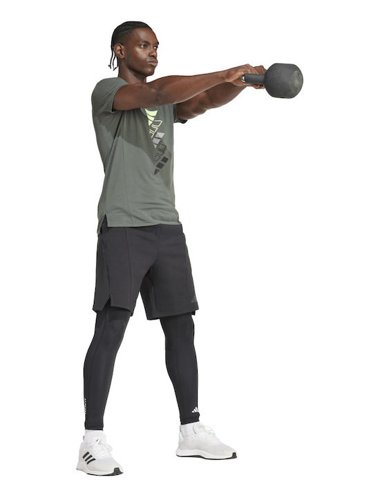 adidas Techfit Colan sport pentru bărbați Compresie Lung Negru