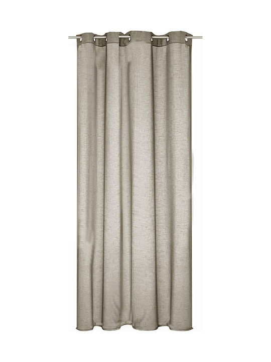 Jemidi Halbtransparenter Vorhang 140 x 245 cm Sandfarbe