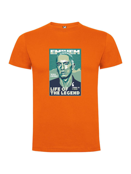 Eminem: M&m Masterpiece T-shirt Eminem Orange Baumwolle