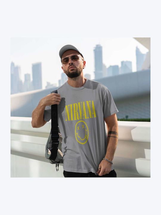 Tricou Nirvana Gri Bumbac