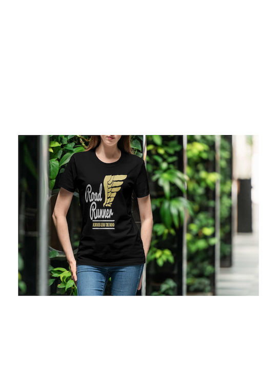 Road Runner Logo T-shirt Schwarz Baumwolle