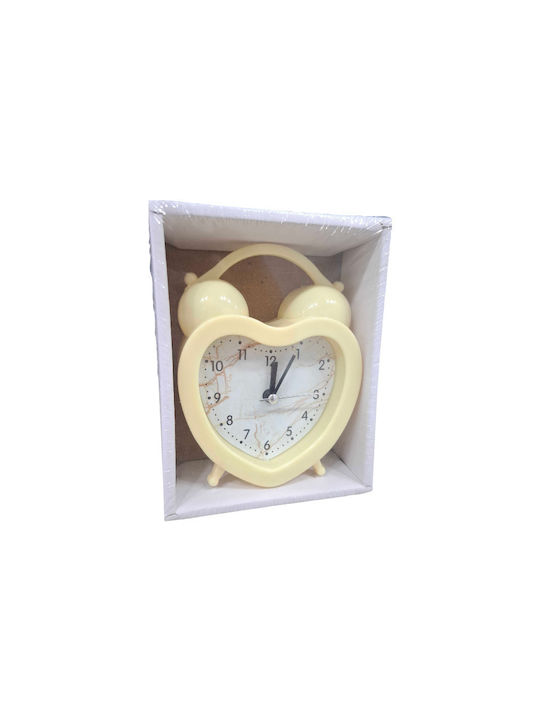 Tabletop Clock with Alarm Yellow 906175