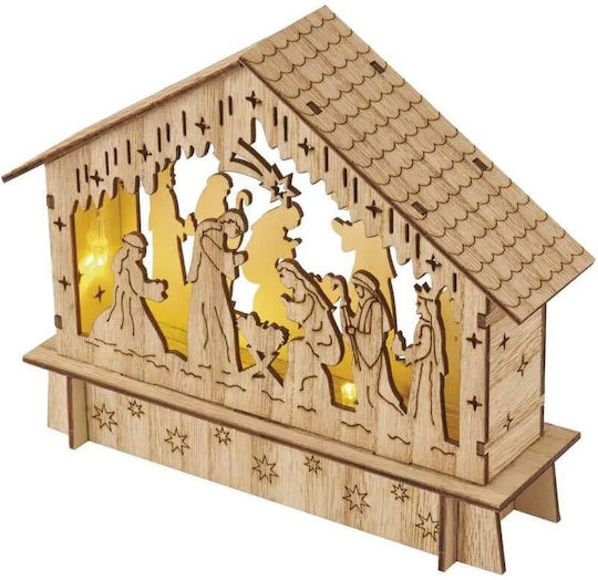 Scenă Nașterii Domnului cu LED-uri Decorative de Crăciun 6xLED/2xAA