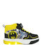 Batman Kids Sneakers High with Scratch & Lights Black