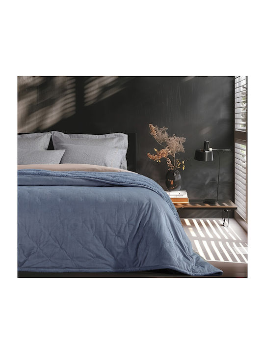 Nef-Nef Homeware Kotler Cuvertură Extra-dublu din Poliester Denim 230x240cm