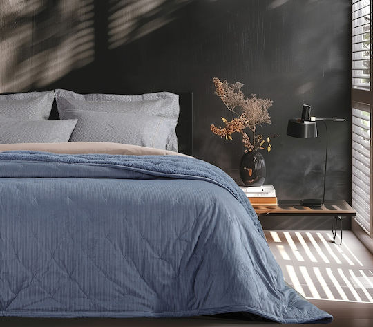 Nef-Nef Homeware Kotler Coverlet Queen Size from Polyester Denim 230x240cm