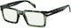 David Beckham Plastic Eyeglass Frame Green DB 7...