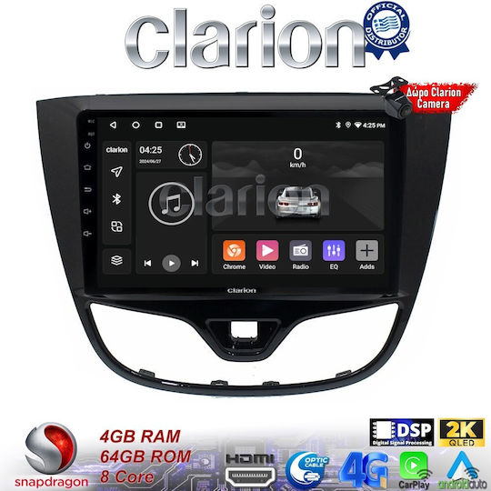 Clarion Ηχοσύστημα Αυτοκινήτου για Opel Karl 2014-2019 (Bluetooth/USB/WiFi/GPS/Apple-Carplay/Android-Auto) με Οθόνη Αφής 9"