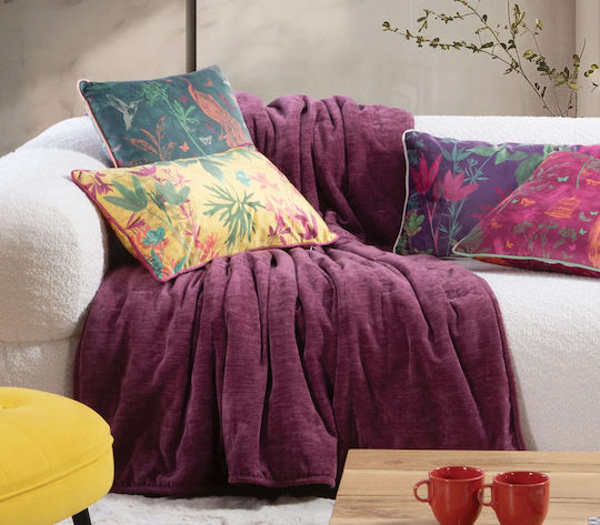 Nef-Nef Homeware Paradise Cuvertură Pentru Canapea De Fotoliu Chenille 130x180cm Roz