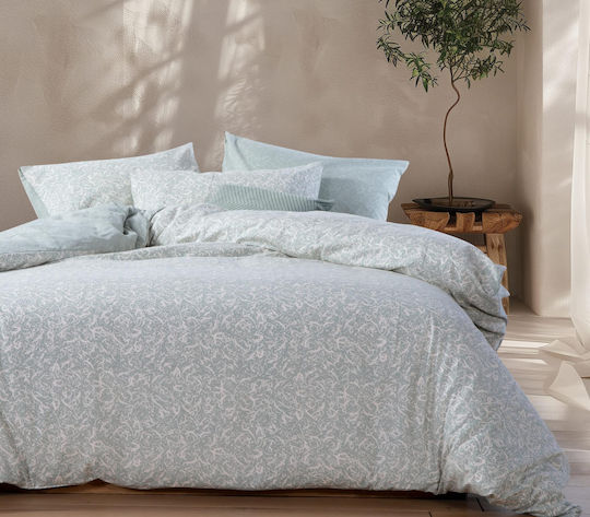 Nef-Nef Homeware Sheet Sets Single Flannel 160x260cm. Sorial Mint 3pcs