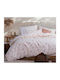 Nef-Nef Homeware Sheet Sets King Size with Elastic 180x200+35cm. Plant Ecru 4pcs