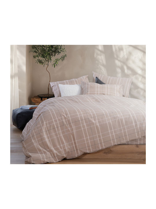 Nef-Nef Homeware Duvet Cover Set Cotton Queen with 2 Pillowcases 240x230 Highlar Olive (036300)