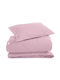 Nef-Nef Homeware Σετ Παπλωματοθήκη Βαμβακερή Υπέρδιπλη με 2 Μαξιλαροθήκες 240x220cm Nau Coast Rose