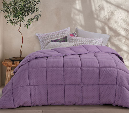 Nef-Nef Homeware Duvet Queen with Hollowfiber Filling 220x240cm Colorfull Purple 330 GSMGsm