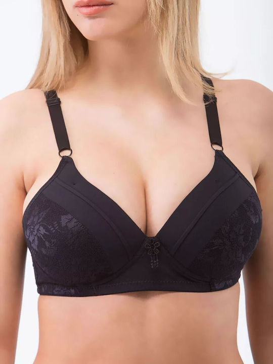 Pretty Lingerie Triangle Triangle Bra without Underwire Black