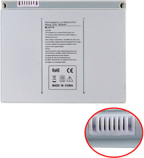 Compatible Battery for Apple MacBook Pro Apple Macbook Pro 15" A1260 A1175 Early 2008 with 5800mAh