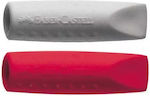 Faber-Castell Eraser for Pencil and Pen Grip 2001 2pcs Red