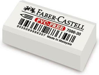 Faber-Castell Eraser for Pencil and Pen Vinyl 1pcs White