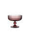 Cryspo Trio Ice Cream Serving Bowl Round Glass Purple with Diameter 12cm 6pcs