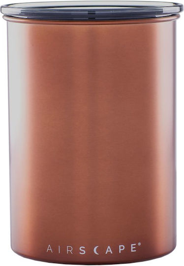 Airscape Copper 1800ml/500gr Vase Coffee with Airtight Lid Metallic Brown