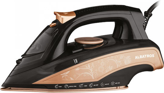 Albatros Rosa Dampfbügeleisen 3000W mit Keramiksohle und kontinuierlicher Dampfabgabe 90g/min