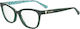 Moschino Plastic Eyeglass Frame Butterfly Green...