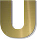 House Letter Sticker "u" 80 X 64 Mm Gold Matte ...