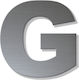 House Letter Sticker ''g'' 80 X 64 Mm Matte Inox Plastic Darvin
