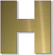 House Letter Sticker "h" 80 X 64 Mm Gold Matte ...