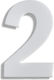 House Number Sticker ''No2'' 73 X 50 Mm White M...