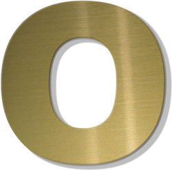 Γράμμα Κατοικιών Αυτοκόλλητο ''ο'' 80 X 64 Mm Χρυσό Ματ Πλαστικό Darvin