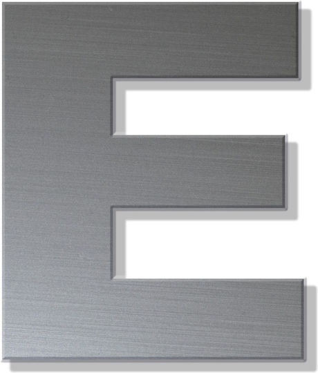 Γράμμα Κατοικιών Αυτοκόλλητο ''ε'' 80 X 64 Mm Inox Ματ Πλαστικό Darvin