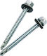 Helix Helix Self-Piercing Hexagon Metallic Drilling Screw M6.3 Diameter and 32mm Length 200 Pieces