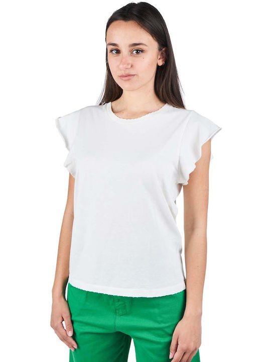 Only Damen T-shirt Ecru