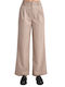 Marina Women's Fabric Trousers Light Beige