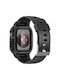 Силиконова регулируема каишка за Apple Watch Ultra 49mm Черна