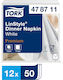 White Napkin 1-ply 1/4 39x39cm Luxury 12x50pcs Tork Linstyle 478711