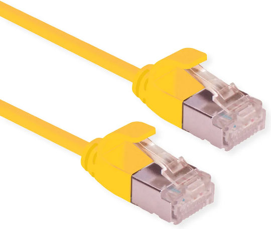 Roline U/FTP (STP) Cat.6a (Gigabit) Καλώδιο Δικτύου Ethernet 1m Κίτρινο