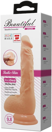 Dildo Vibrator Debra Jason 9"8" Tpr Material Remote Control Realistisches Dildo mit Hoden und Saugnapf Fleisch 25cm