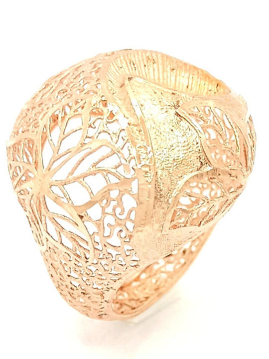 PS Silver Ring with Zircon made of Silver Gold Plated
