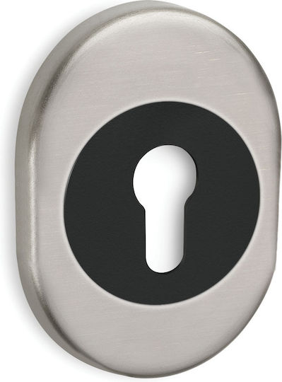Convex Rsy Ματ Νίκελ Rosette - Türschild Knopf