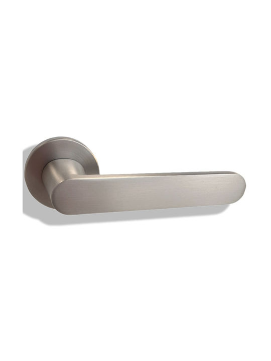 Zamak Türgriff Rosette Matt Nickel W200-mn Deco 53x135mm