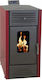 Thermosteel P12 Aero Σόμπα Pellet Αερόθερμη 12kW Κόκκινη