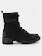 Wildleder Stiefeletten Damen Schwarz