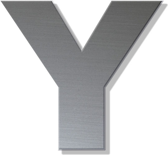 One Two Three Done Sign with Text in Silver Color Inox 8cm 13319-80-Υ-IN