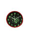 Wall Clock Plastic Red Ø26cm