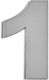 One Two Three Done Sign with Number in Silver C...