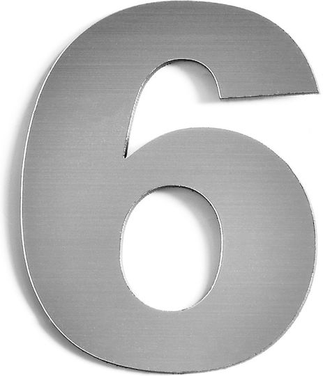 One Two Three Done Sign with Number in Silver Color Inox 8cm 13319-80-6-IN